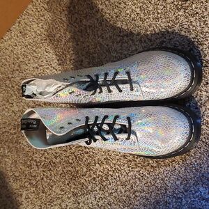 Dr. Martens white/silver snakeskin 1460's